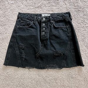 SOLD Free People black denim skirt